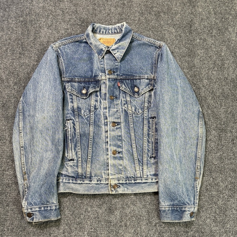 Vintage 80s Levi's Denim Jacket Men's 40L Blue Trucker 71506-0216 USA MADE